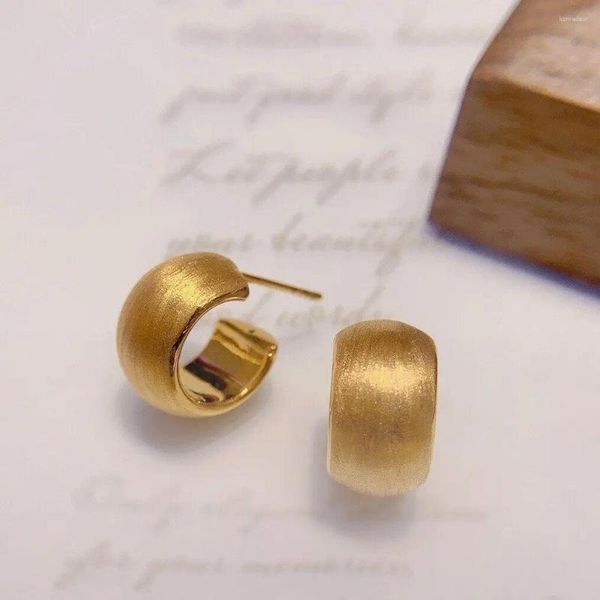 Pendientes MADALENA SARARA Oro Amarillo 18K Mujer Tipo C Estilo Trefilado