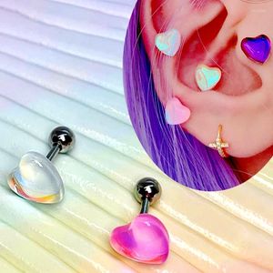 Stud -oorbellen Magic Hart Ear Piercarring Roestvrijstalen staal Bar Tragus Lob Earstud 16G Kraakbeen Jewelry Conch 20G Korea