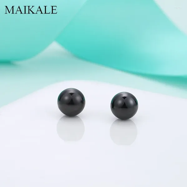 Boucles d'oreilles Stud Maikale All-Match à deux tailles Round Round Trendy Multicolor Ceramic For Women Jewelry High Quality Exquis Gift