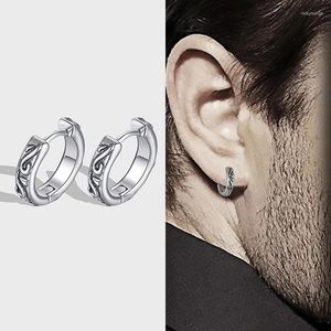 Boucles d'oreilles mâles Tendance de la corée masculine Simple oreille Round Wild Fashion Retro Retro en acier inoxydable Man Femmes For Girl Boy Jewelry Gift