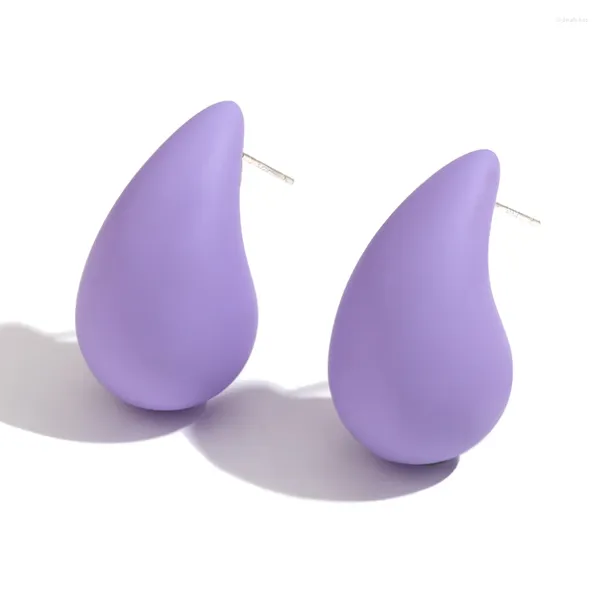 Boucles d'oreilles Mamacitaslay Couleur de bonbons de 30 mm de largeur de largeur d'eau résine pour les femmes 316L