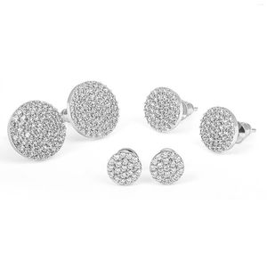 Oorknopjes Fabrikanten Groothandel Sieraden 3A Zirkoon Hoge kwaliteit Mode 13 mm 10 mm 7 mm Ronde oorsteker