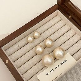 Boucles d'oreilles masa vintage japonais coton whit color perle de femmes taille 12 mm / 16 mm / 20 mm bijou coréen classique cadeau en gros