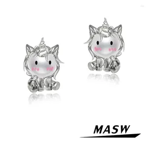 Boucles d'oreilles MASW Design original beau style plaqué argent de haute qualité en laiton animal mignon pour fille femmes cadeau bijoux de mode