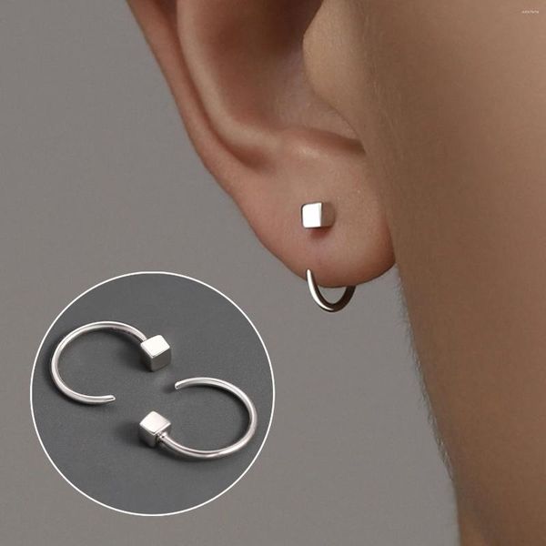 Pendientes de tuerca de acero inoxidable para hombre y mujer, pendiente exquisito, Piercing, gancho para oreja, anillo de hueso, Mini joyería fina, regalos