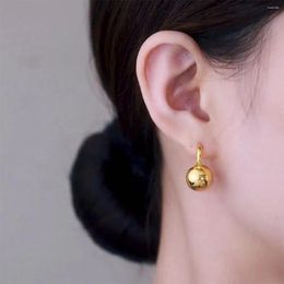 Boucles d'oreilles Mini Metal Smooth Ball Pendant Fashion Fashion Daily Drop Errings Jewelry Creative Golden Hooks Wholesale
