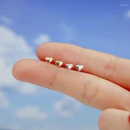 Stud -oorbellen mini klein schattig romantisch hart roestvrij staal voor vrouwen antiallergische gouden sieraden meisje geschenk groothandel