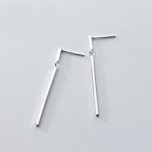 Boucles d'oreilles à tige MloveAcc Authentique 925 en argent sterling Tassel Stick Bar Cadeau de Noël pour adolescentes femmes