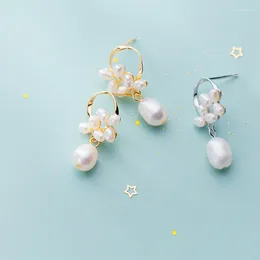 Boucles d'oreilles MloveAcc perles 925 bijoux en argent Sterling pour femmes cadeau perle de haute qualité