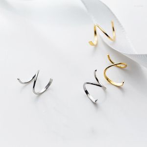 Stud -oorbellen Mloveacc Silver Simple Spiral Wave Minimalist 925 Sterling Earring For Women Girl Gifts