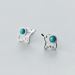 Boucles d'oreilles mloveac solid 925 argent sterling mignon éléphant créatif pour femmes beaux-bijoux concepteur coréen