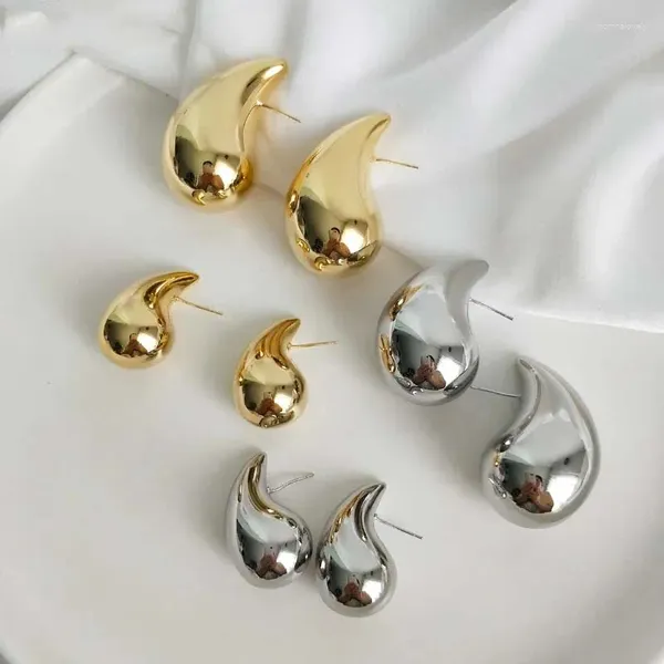 Boucles d'oreilles en forme de goutte d'eau pour femmes et filles, bijoux modernes, plaqué argent, couleur or, cadeau, accessoires d'oreille