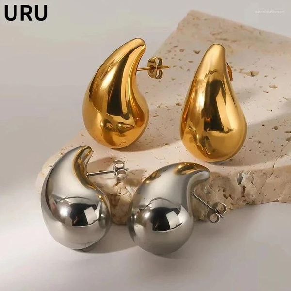 Boucles d'oreilles à étalons de bijoux modernes en larme en or couleur pour femmes accessoires de cadeaux de fille 2024 goutte