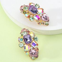 Stud -oorbellen modern glanzende strass glazen bloemendecor voor vrouwen trend luxe sprookjes bruiloftsfeestje sieraden oor accessoires cadeau