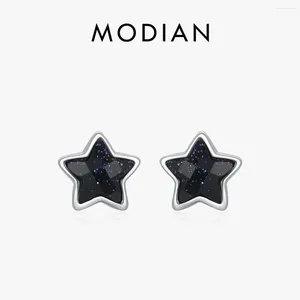 Stud Earrings Modian 925 Sterling Silver Natural Aventurine Stars For Women Charm Party Fashion Fine Jewelry Gifts