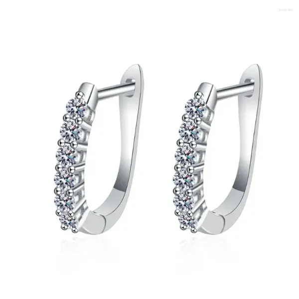 Boucles d'oreilles Moissanite en argent Sterling 925 pour femmes, bijoux de luxe à la mode, haut de gamme, en acier inoxydable, Piercing, cerceau d'oreille, vente