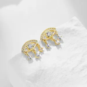 Boucles d'oreilles MSE014 2024 Style de charme 925 STERLING SIRGE ZIRCON ACCESSOIRES DE DÉVIL FACHEMENT