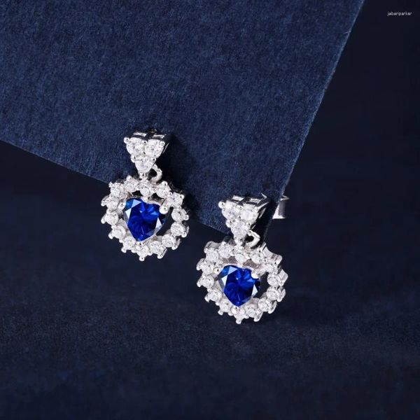 Boucles d'oreilles MSE016 2024 LOVE Style 925 STERLING Silver Zircon en forme de coeur ACCESSOIRES FANSHIONABLES BIELLOI