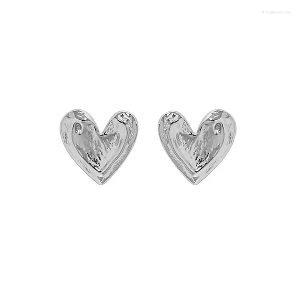 Boucles d'oreilles MSE036 2024, Style mignon, en argent Sterling 925, Design en forme de cœur, accessoires de bricolage, fournitures de bijoux de mariage