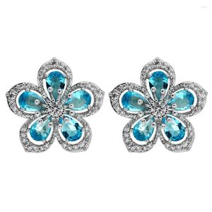 Pendientes de tachuelas Multain Romantic Flower Zircon Fashion Luxury Fashion se eligen para mujeres/niñas ER-264