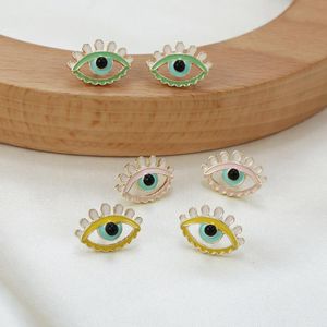 Pendientes de tuerca con múltiples ojos esmaltados para mujer, pendientes pequeños étnicos, joyería Retro Vintage, regalo para mujer, fiesta SR1132