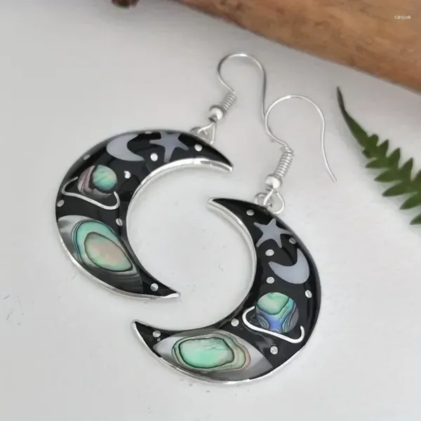 Boucles d'oreilles Mystérious Universe Match STOR DROP Simple Moon Fashion Ear Ear Jewelry déclaration