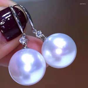 Oorknopjes Nanyang Tai O White Pearl Color Seawater Round Extreem sterk licht voor mama