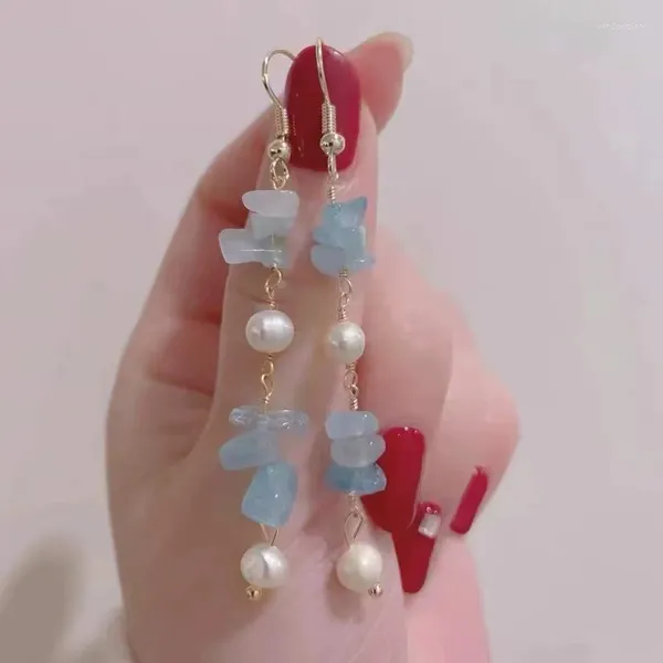 Pendientes de tuerca de cristal Natural para mujer con tachuelas de perlas ganchos para las orejas DIY hechos a mano Amazon venta de regalos de vacaciones