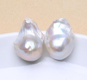 Boucles d'oreilles étalons Natural Ewater Pearl 925 Silver Silver Large Baroque 1525 mm Ins Fine Jewelry Gifts pour les femmes EA7983551