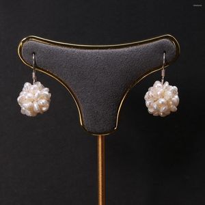 Boucles d'oreilles à tige perle d'eau douce naturelle forme spéciale pop-corn pour la fabrication de bijoux bricolage femmes fête Banquet cadeau
