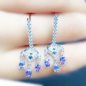 Boucles d'oreilles naturelles véritable bleu Tanzanite luxe boucle d'oreille 3 4mm 0.25ct 6 pièces pierres précieuses 925 argent Sterling bijoux fins X219126