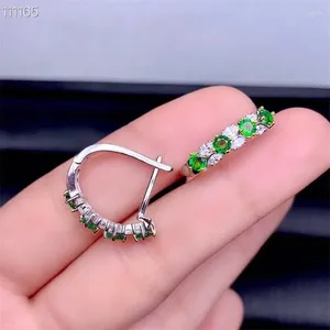 Boucles d'oreilles en Tsavorite naturelle, élégantes, vertes, en argent S925, bijoux fins de fête pour femmes, cadeau