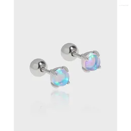 Stud Oorbellen NBSAMENG 925 Sterling Zilver Opaal Geometrie Voor Vrouwen Meisje Verjaardagscadeau Eenvoud Charm Ins Sieraden Drop