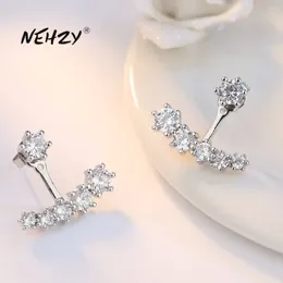 Boucles d'oreilles nehzy 925 aiguille en argent la mode a femme mode bijou de haute qualité cristal zircon six griffe après suspension