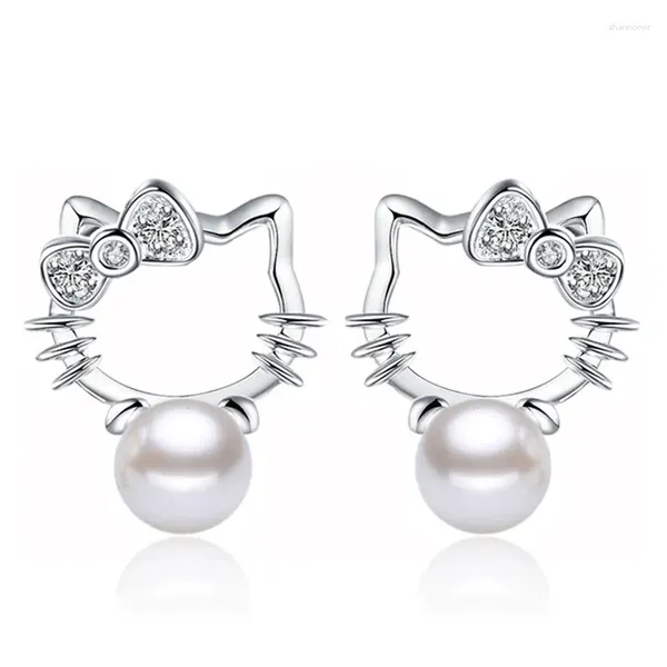 Pendientes de sementales Nehzy 925 Silver Needle Woman Shambhala Super Flash Cúconia Cúcica Pearl Fashion Jewelry 8 mm