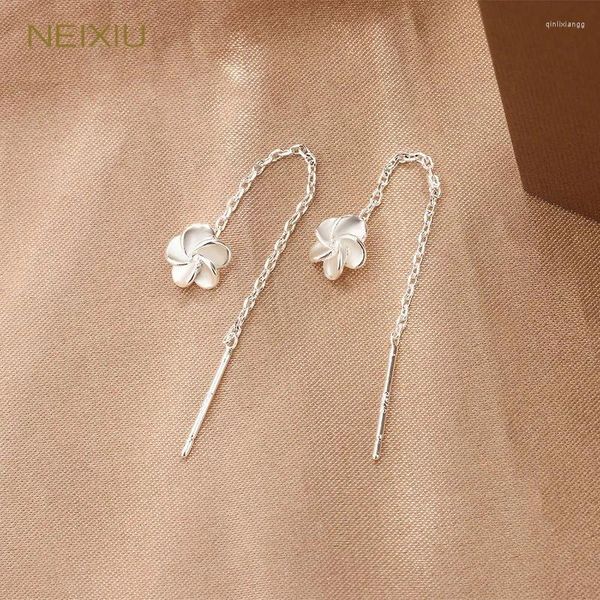 Boucles d'oreilles Neixiu 925 en argent Sterling coréen Simple pour les femmes 14K plaqué or Long gland mode bijoux cadeaux en gros