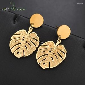 Stud Oorbellen Nextvance 2024 Fasion Hollow Leaf Earring Voor Vrouwen Goud Kleur Eenvoudige Stainessstaal Jewlry Gift Lover