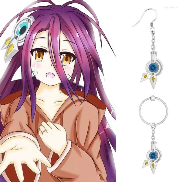 Pendientes de tuerca No Game Life Schwi Dola, pendiente de plata de ley 925, Clip para oreja, accesorios de Cosplay de Anime, joyería para mujeres y niñas, regalo de cumpleaños