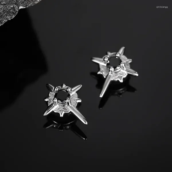 Boucles d'oreilles North Star Clip d'oreille magnétique pour hommes à la mode Unique Style Hip Hop croix indolore et Non perçante