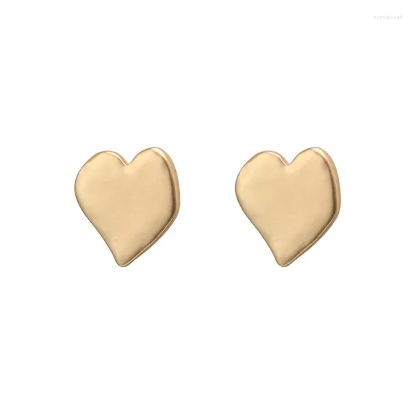 Pendientes de tuerca que no se decoloran para mujer, aretes pequeños de corazón, joyería coreana, venta al por mayor, 2024