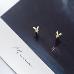 Boucles d'oreilles OBEAR argent plaqué Mini mignon doux doré couleur argent éblouissant CZ boucle d'oreille pour femmes fille bijoux
