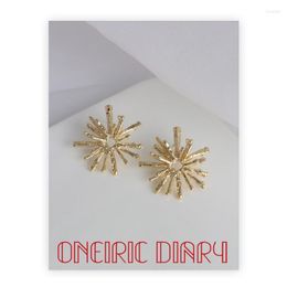 Boucles d'oreilles Stud Oneiric Diary Rome Apollo Sun Shape Creative Vintage Trendy Grace Personnalis￩ pour les femmes bijoux