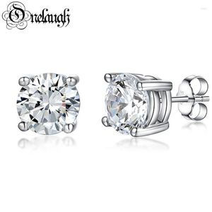 Pendientes Onelaugh Plata de ley 925 Diamante para mujer Total 1 0Ct D Color GRA Mossanita Gema Joyería de boda Regalo207h