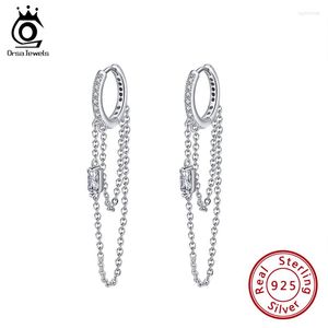 Stud-oorbellen Orsa Jewels Luxury 925 Sterling Silver Earring Unieke ketting voor vrouwen Wedding Party Sieraden OEQE33-P