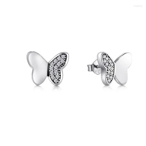 Pendientes de semental Panqdiy Antea S925 Sterling Silver Retro Butterfly Fashion For Women Jewelry Gift