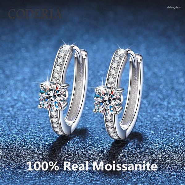 Boucles d'oreilles Pass Diamond Test Real Moissanite 0,5 CT 925 STERLING Silver Ear Lab Gem Women Bijoux de mode