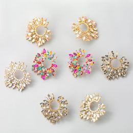 Stud -oorbellen Pauli Manfi Fashion Metal Rhinestone Sun Flower Women's Creative Party Accessories