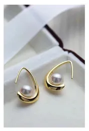 Boucles d'oreilles à clous parfaitement rondes de 6mm, bijoux à crochet en perles d'eau douce, cadeaux pour femmes