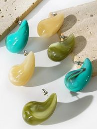 Boucles d'oreilles étalon peri'sbox tendance multicolore acrylique grande larme pour femmes déclaration élégante résine waterdrop water