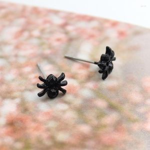 Stud Earrings Personality Black Spider Creative Hip Hop Cool Cute Little Earring Girl Fashion Jewelry Halloween Punk Gift